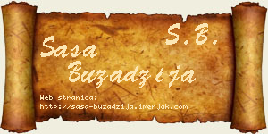 Saša Buzadžija vizit kartica